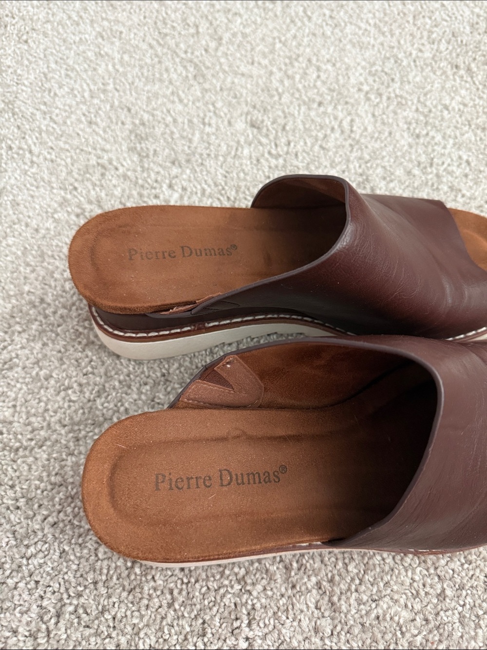 Pierre Dumas Dark Brown Slide Sandals - Picture 2 of 5